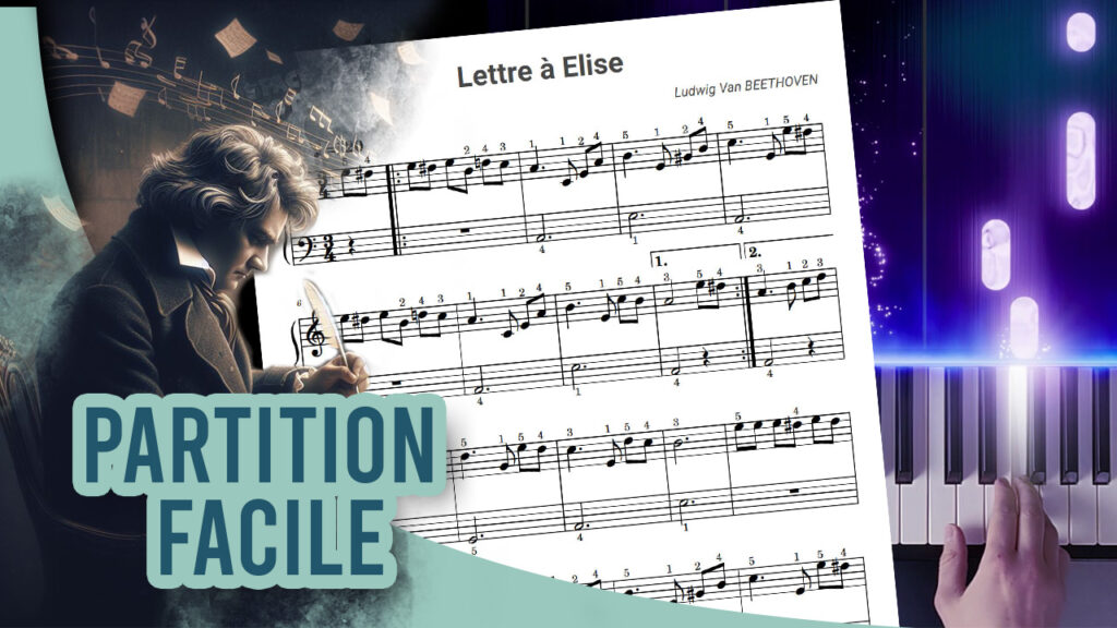 Lettre à Elise Piano Partition facile Solfège Blog