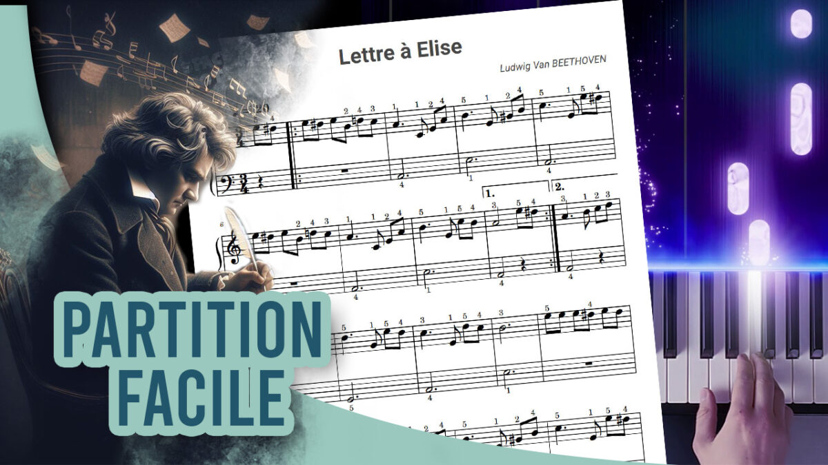 Lettre à Elise Piano Partition facile